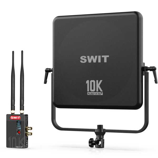 Swit FLOW10K Tx+Rx Set, 3G HD-SDI / HDMI mit NP-F und V-Mount Akku Mount